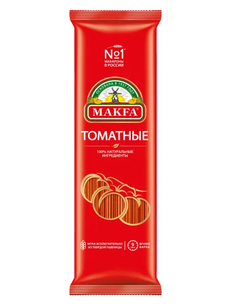 Макфа Макароны Томатные вермишель длинная 500г паста