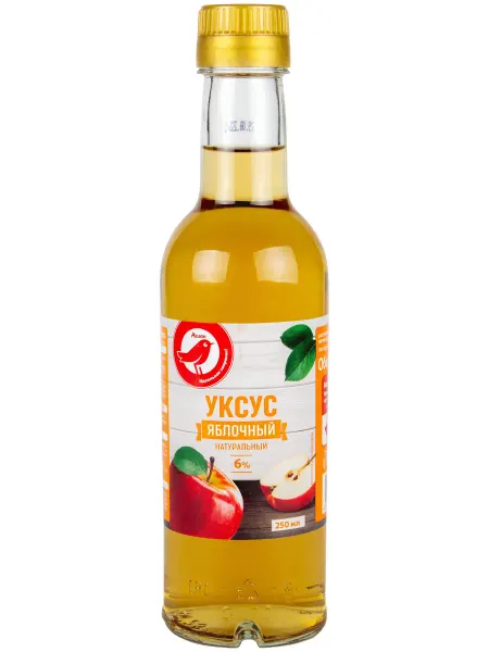Уксус яблочный АШАН Красная птица 6%, 250 мл