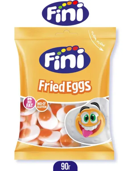 FINI Мармелад жевательный глазунья Fried Eggs, 90 г