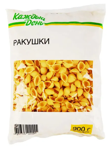 Макаронные изделия Каждый день Ракушки, 900