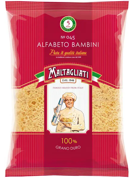 Макаронные изделия Maltagliati alfabeto bambini №045