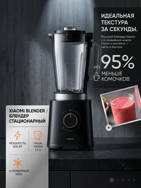 Xiaomi Блендер стационарный для смузи Blender MLLJ001CM-1A