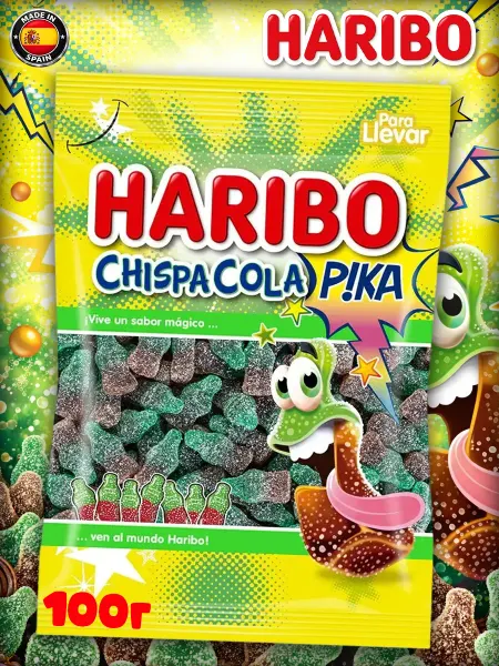 Haribo Жевательный мармелад Харибо бутылочки, Chispa Cola