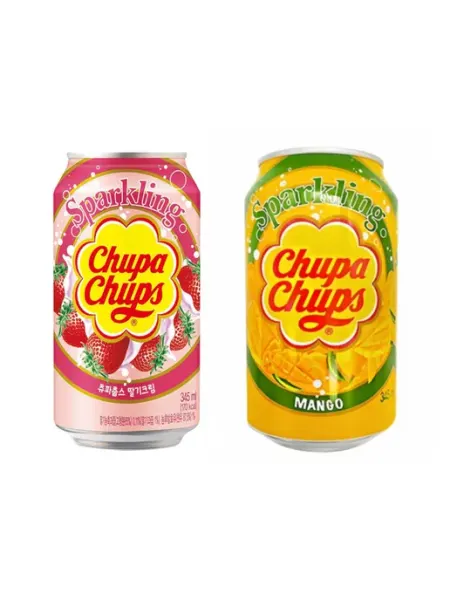 CHUPA CHUPS Напиток клубника со сливками 345 мл и Напиток манго 345 мл