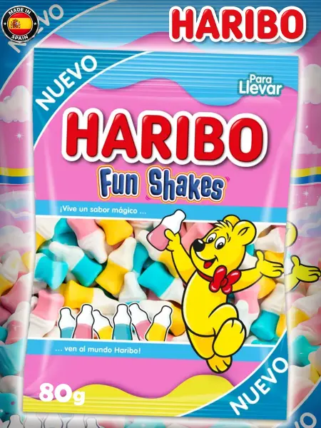 Haribo Жевательный мармелад Харибо бутылочки, Fun Shakes