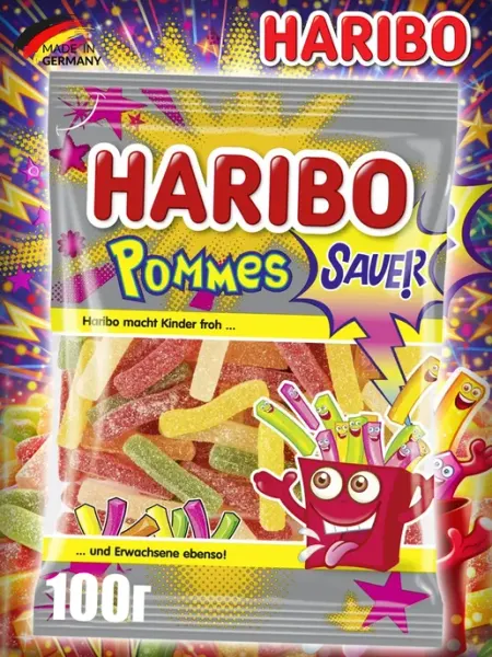 Haribo Кислые Жевательные мармеладные палочки Харибо