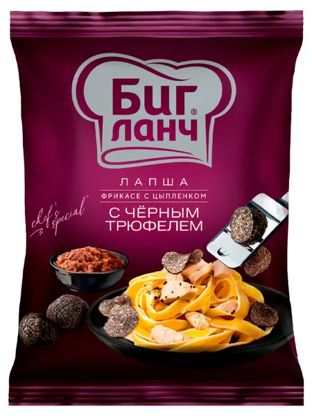 Лапша быстрого приготовления Биг Ланч Фрикасе с цыпленком и
