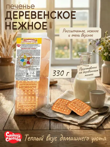 Сладкая слобода Печенье для детского питания Деревенское Нежное 330 гр
