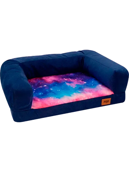 ZOOEXPRESS Лежанка диван Космос мебельная ткань№1 54*38*19см синий