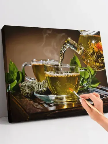 Картина по номерам 40x50 Зеленый чай