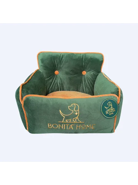 BONITAPET Кресло-лежанка Грейс, для животных, изумрудный, 53х46х35 см