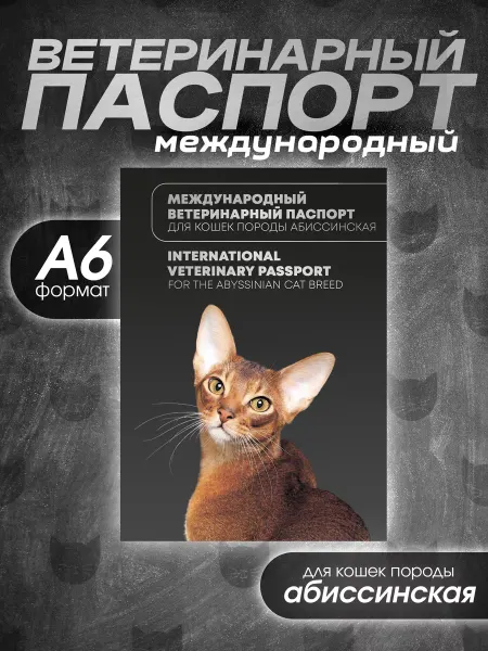 Bamboook Ветеринарный паспорт для кошек породы абиссинская
