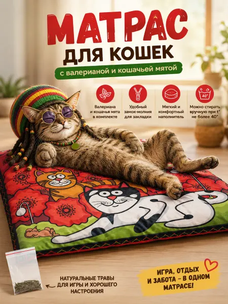 Антицарапки Лежанка для кошек с кошачьей мятой Буги-Вуги