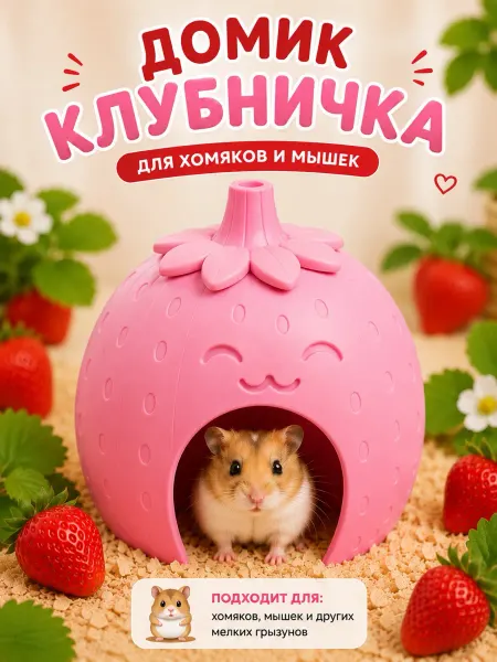Lazzaro Домик для джунгарских хомяков, мышей . 11*10*10 см