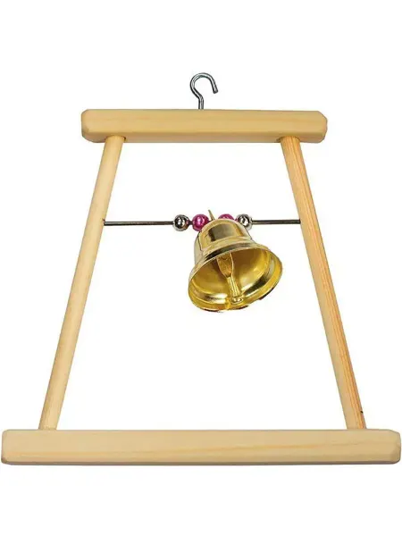 HomePet Качели деревянные с колокольчиком 12х0,8 см