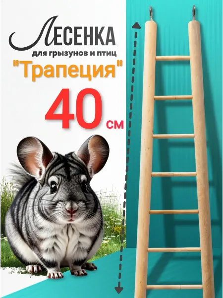 SK62 Лестница для попугаев и грызунов 40 см