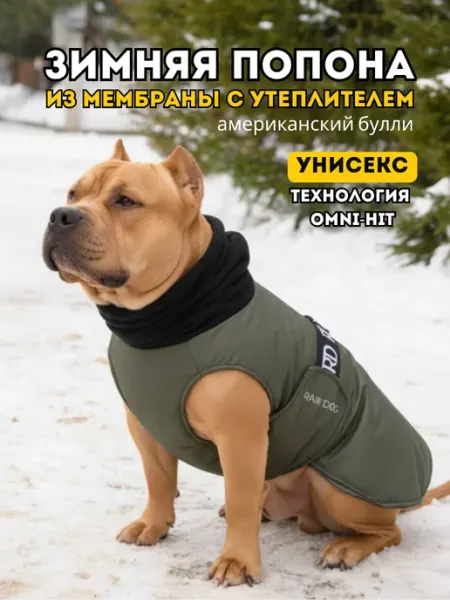 Rain Dog Попона жилет зимний для собак амбулли, англ.бульдог