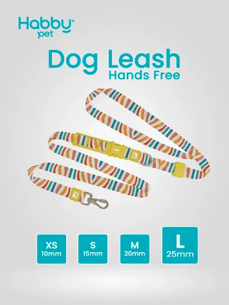 Habby Pet Поводок для собак Hands Free Rainbow Strip