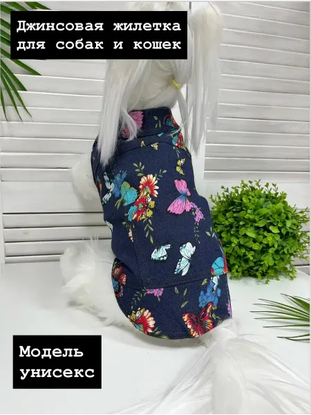 KaSSioPeia_Dog Жилет джинсовый для собак и кошек