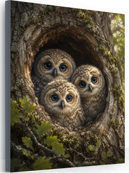 Art-Hobby-Market Картина на стену для интерьера на холсте совы 40x50