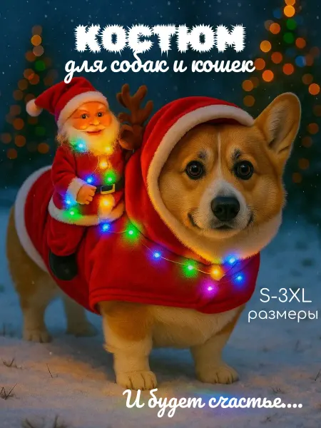 Rich&Bon Рождественский костюм для собак и кошек