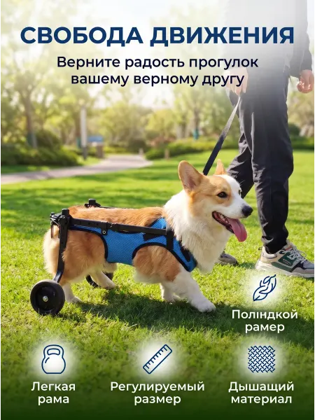 Коляска для задних конечностей мелких пород собак