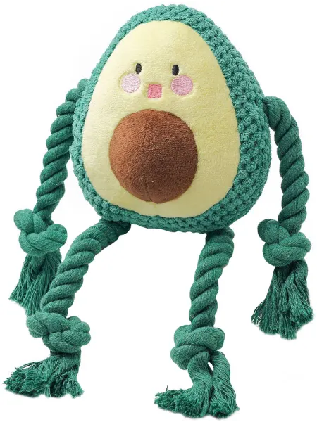 Mr.Kranch Игрушка авокадо с канатиками для собак 13,5 х 6 х 10 см