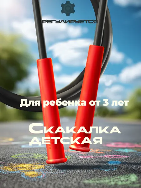 AraPlastic Скакалка детская спортивная 3 метра