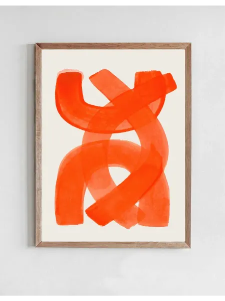 Onllyart Постер Оранжевые штрихи 40x50