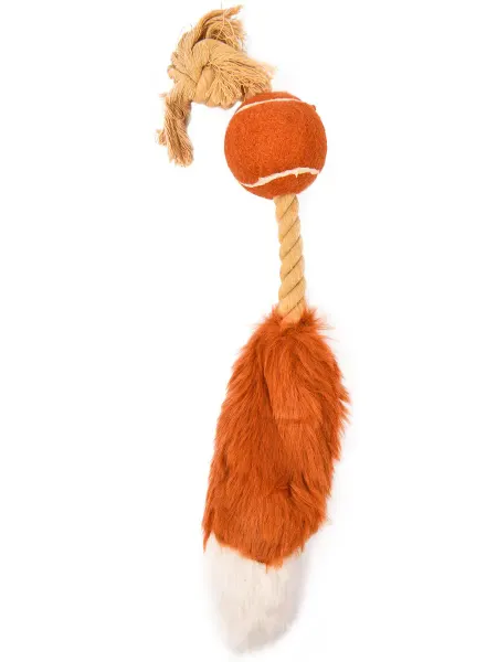 Gigwi Игрушка Catch Fetch мячик для собак с хвостом пищалкой 36 см