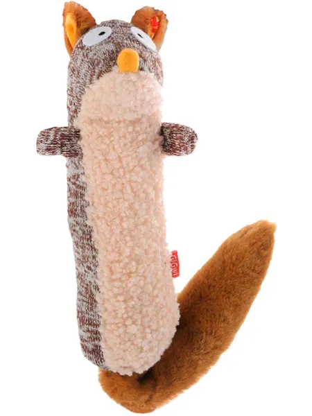 Gigwi Игрушка Plush Friendz белка для собак с пищалкой 46 см