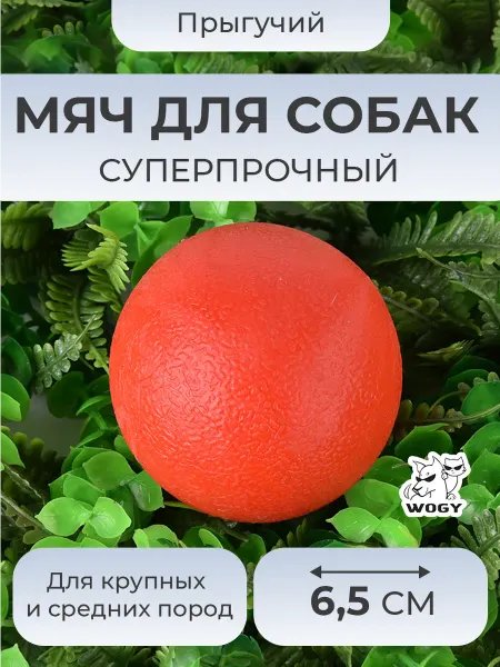 WOGY Игрушка для собак 6.5см, 195гр, суперпрочный мяч