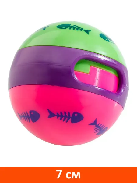 Ferplast Игрушка Мячик для лакомств для кошек пластик 7 см