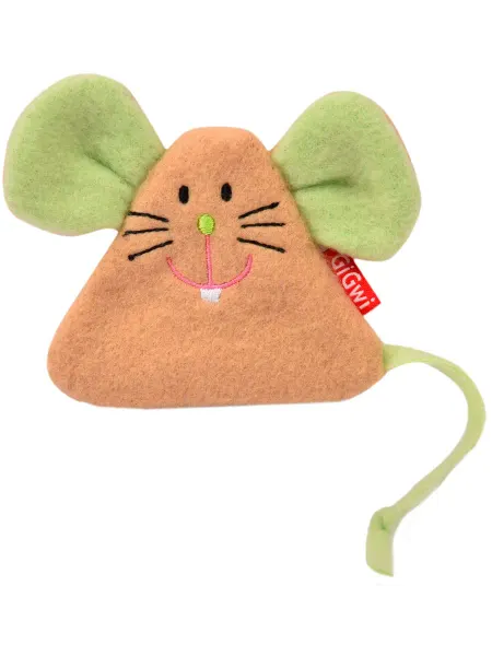 Gigwi Игрушка мягкая Мышка для кошек с кошачьей мятой 8 см