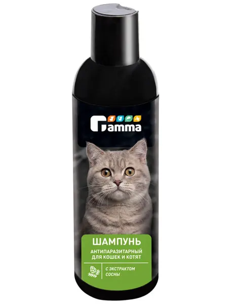GAMMA Шампунь для кошек и котят антипаразитарный травяной 250 мл