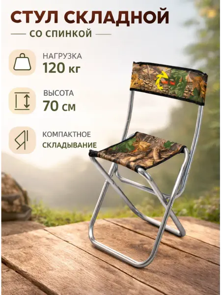 HousHold-goods24 Стул туристический складной со спинкой