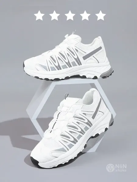 NiiN Shoes Кроссовки белые на большой подошве для зала