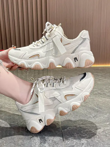 NiiN Shoes Кроссовки белые на массивной подошве для спорта