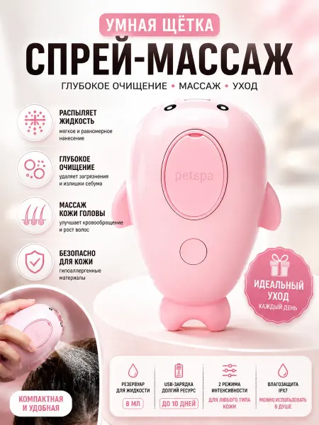 Бытовуха Щетка для животных спрей массажер для кошек и собак