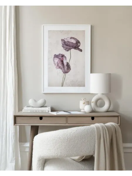 Onllyart Постер 40x60 фиолетовый цветок мака