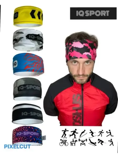 IQ SPORT Повязка на голову теплая спортивная для бега зимняя