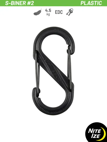 Nite Ize Карабин пластиковый S-Biner #2, черный
