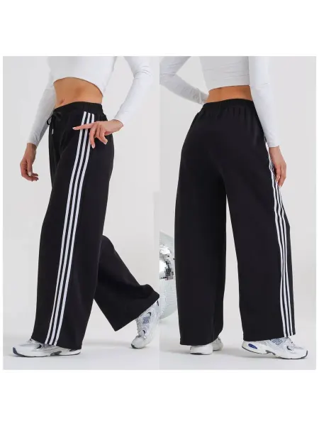99 Store Брюки спортивные свободные палаццо с лампасами
