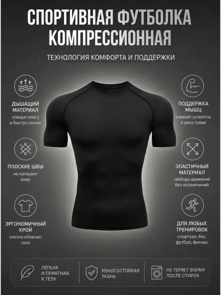 SPADI Спортивная футболка компрессионная