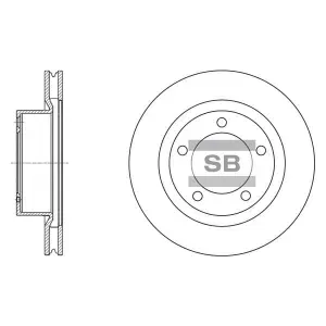 Hi-Q Тормозной диск передний Toyota Land Cruiser 4.7 SD4017