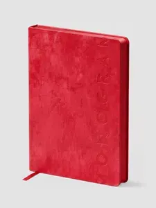 Блокнот с белыми листами в мягкой обложке Silk Edition Monogram 4123, красный