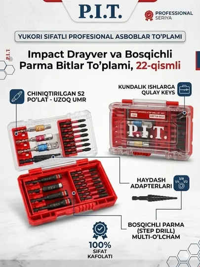 Профессиональный Набор инструментов набор винтов для ударного шуруповерта из 42 предметов