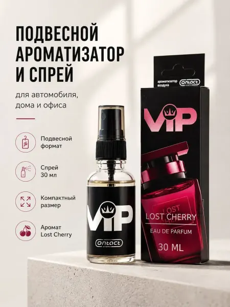 АЙНИ Подвесной ароматизатор и спрей для автомобиля Lost Cherry
