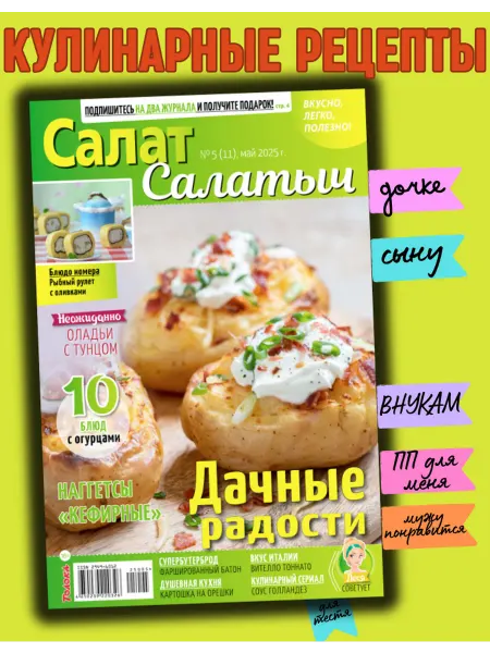 Салат Салатыч "Салат Салатыч" №5 25 книга рецептов для дачи