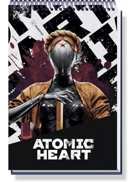 Atomic Heart Блокнот творческий cо стикерами на кольцах A5 Близняшки